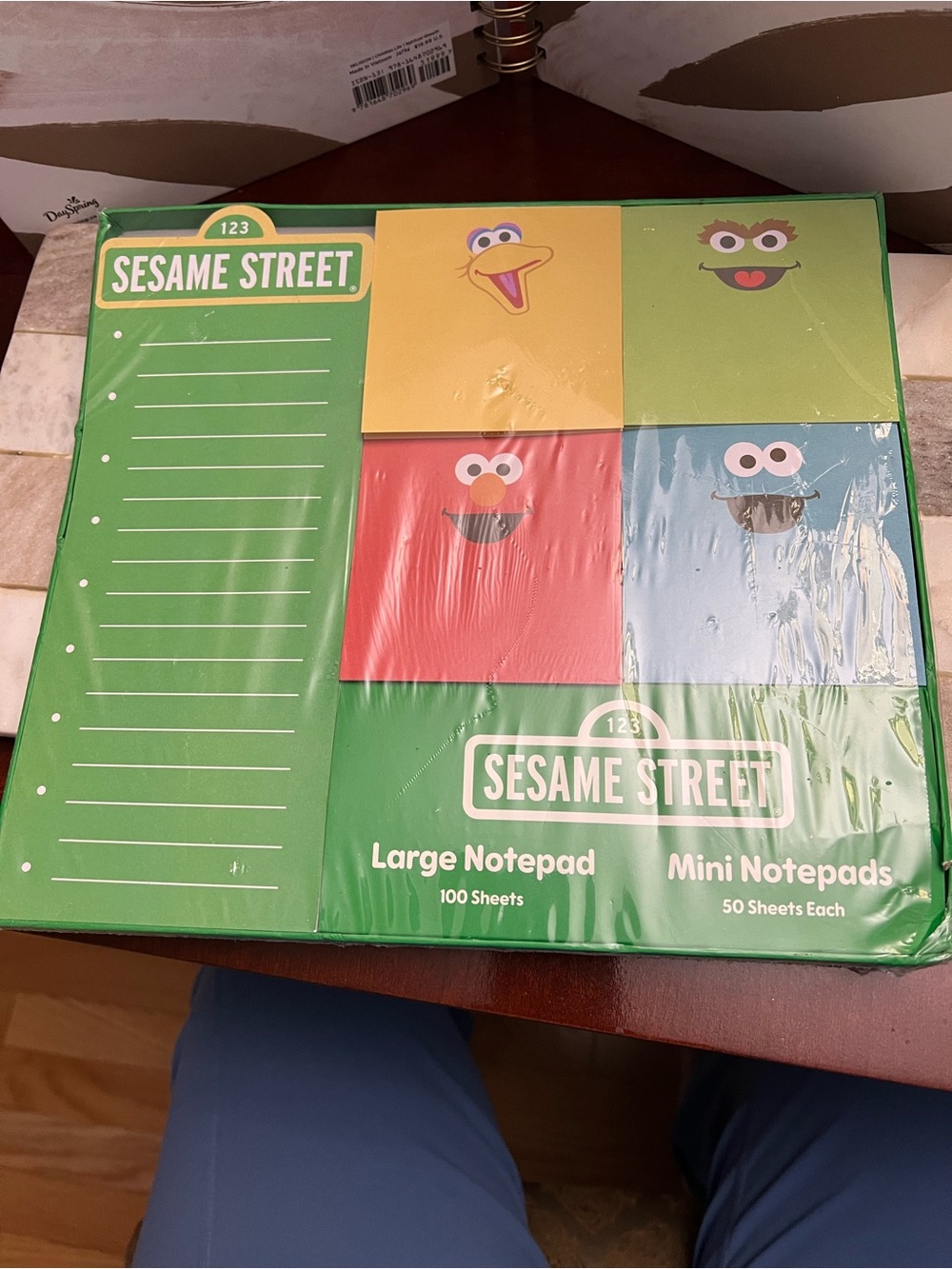 Sesame Street Notepad Set with Yellow, Green, Red, and Blue Character Pads